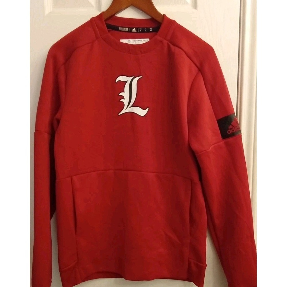 Adidas‎ Pullover Sweatshirt Louisville Cardinals L Logo Red Training